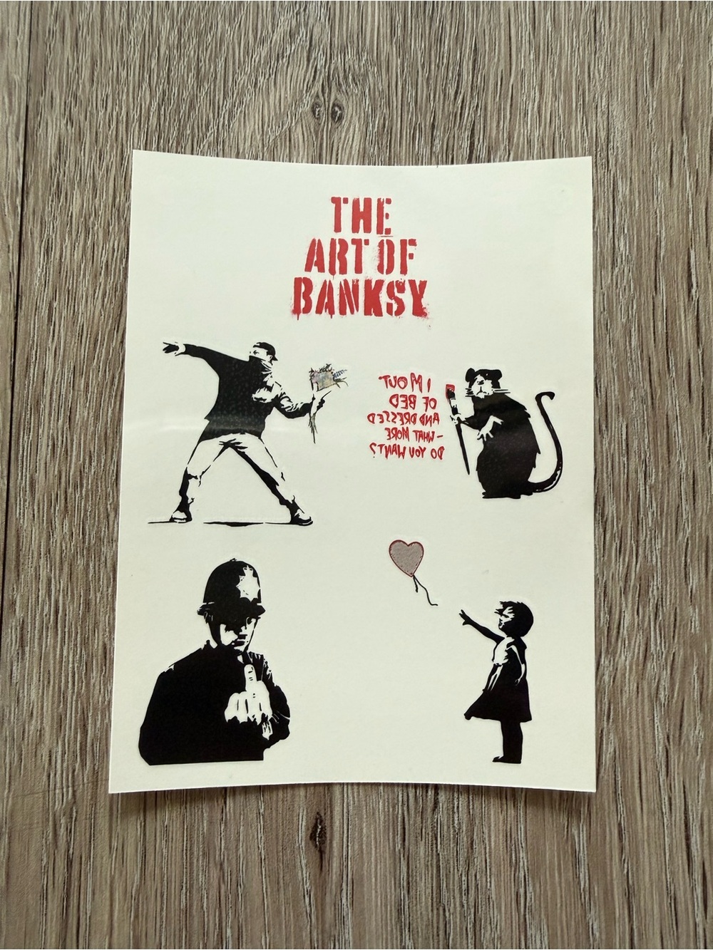 Temporary Tattoo Set of 4 The Art of Banksy